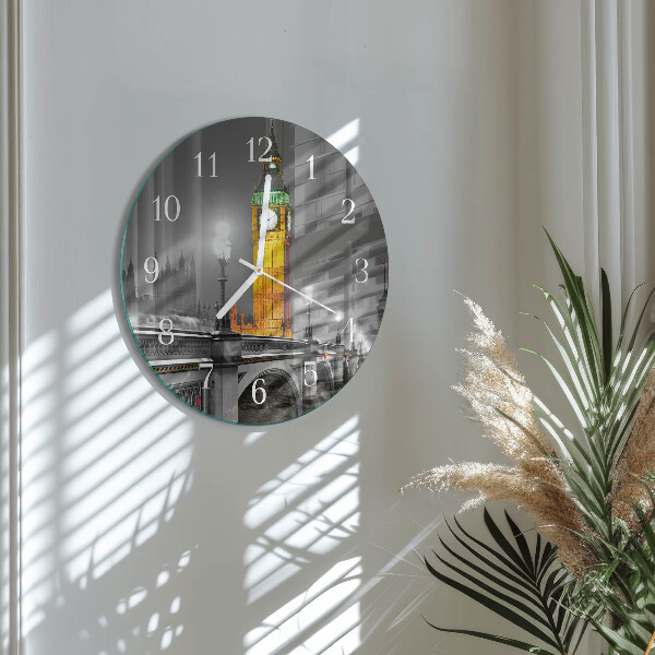 Skleněné hodiny na stěnu Big Ben
