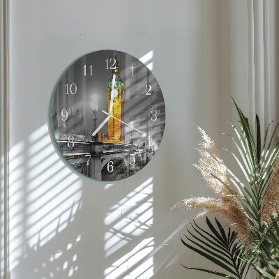 Skleněné hodiny na stěnu Big Ben