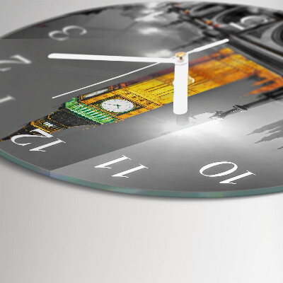 Skleněné hodiny na stěnu Big Ben