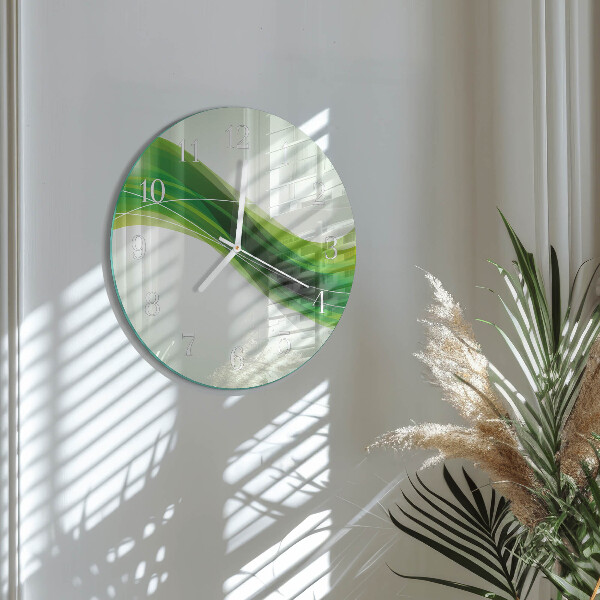 Skleněné hodiny na stěnu Abstrakce