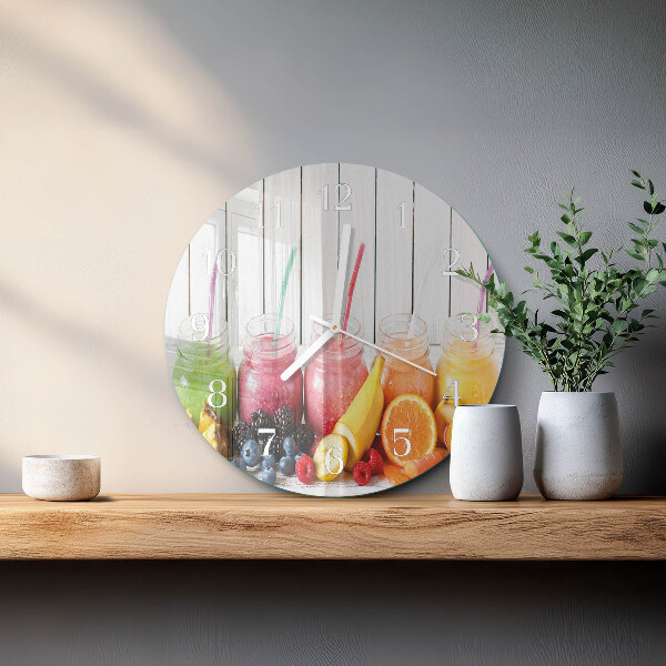 Skleněné hodiny na stěnu Smoothie