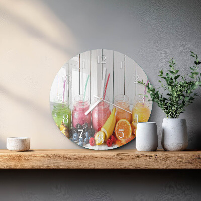 Skleněné hodiny na stěnu Smoothie