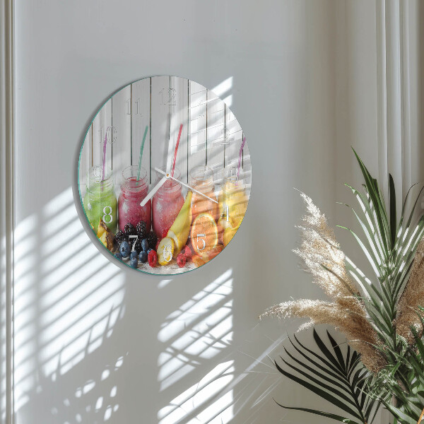 Skleněné hodiny na stěnu Smoothie