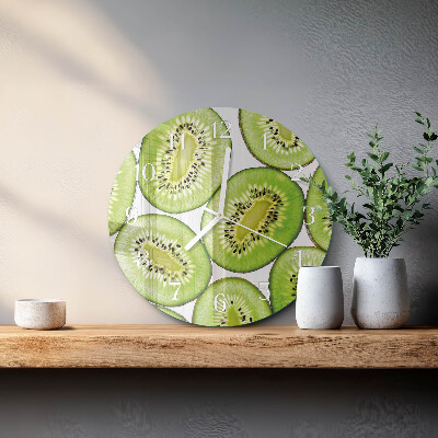 Skleněné hodiny na stěnu Kiwi