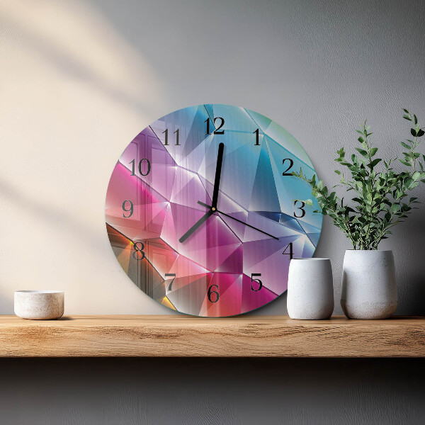 Skleněné nástěnné hodiny 3D vzor