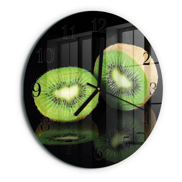 Skleněné nástěnné hodiny Kiwi