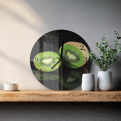 Skleněné nástěnné hodiny Kiwi
