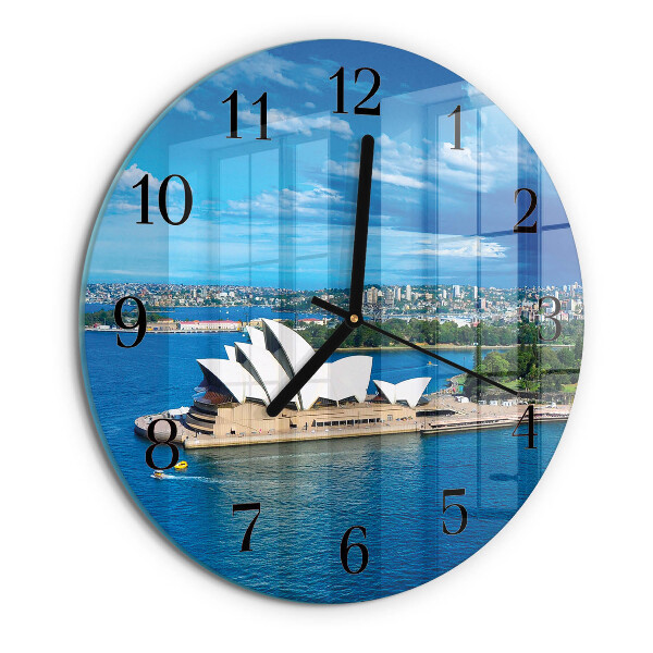 Skleněné nástěnné hodiny Opera v Sydney