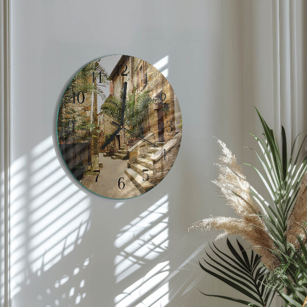 Skleněné nástěnné hodiny Avenue Palms