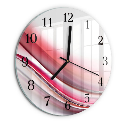 Skleněné nástěnné hodiny Abstrakce