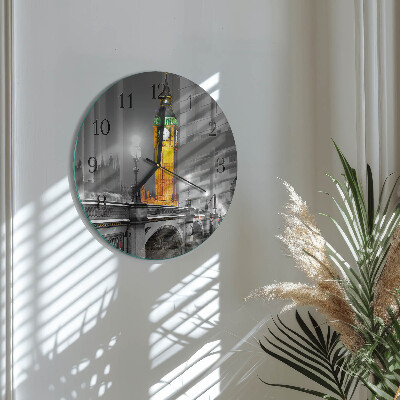 Skleněné nástěnné hodiny Big Ben