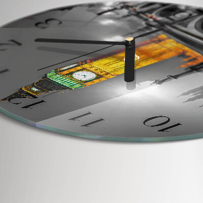 Skleněné nástěnné hodiny Big Ben
