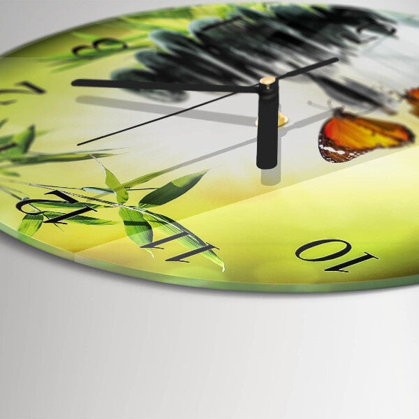 Skleněné nástěnné hodiny Příroda