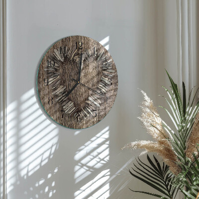 Skleněné nástěnné hodiny Srdce