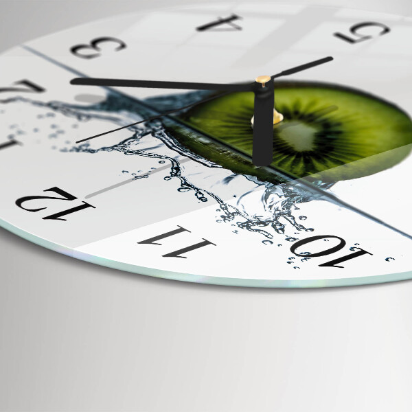 Skleněné nástěnné hodiny Kiwi