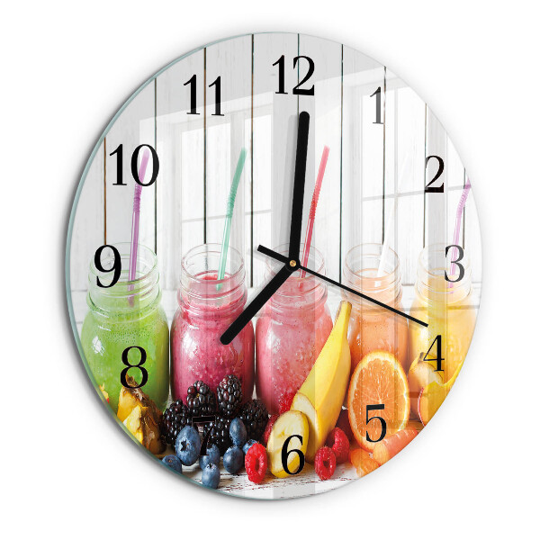 Skleněné nástěnné hodiny Smoothie