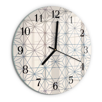 Skleněné nástěnné hodiny Geometrický vzor