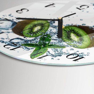 Skleněné nástěnné hodiny Kiwi
