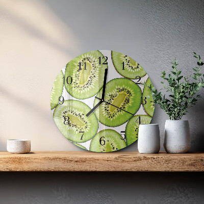 Skleněné nástěnné hodiny Kiwi
