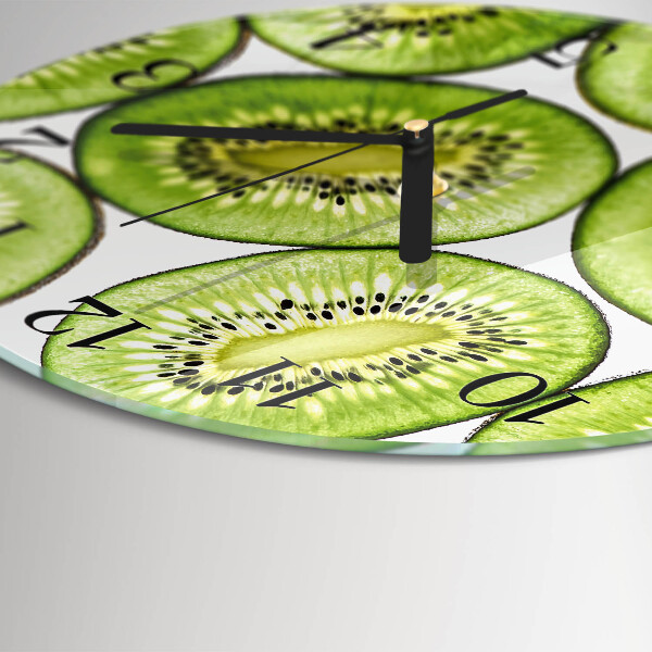 Skleněné nástěnné hodiny Kiwi