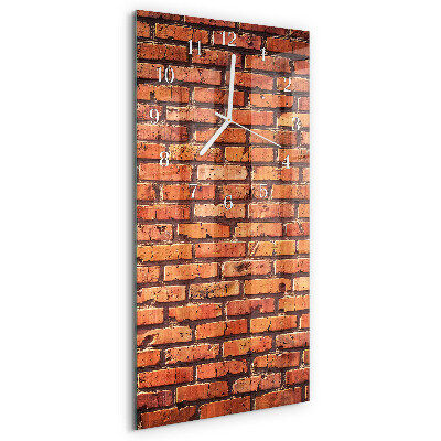 Skleněné hodiny vertikální Cihlová zeď