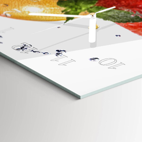 Skleněné hodiny horizontální Šťavnaté ovoce