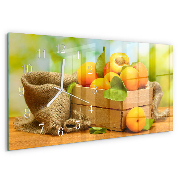 Skleněné hodiny horizontální Meruňky