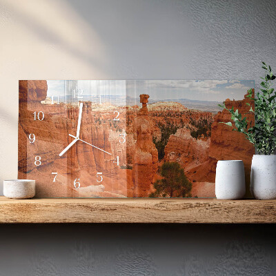 Skleněné hodiny horizontální Bryce Canyon