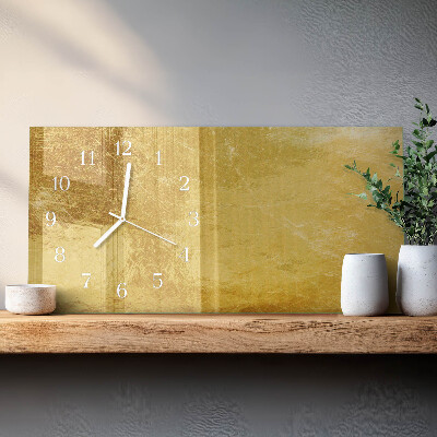 Skleněné hodiny horizontální Kovová textura