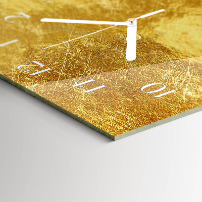 Skleněné hodiny horizontální Kovová textura