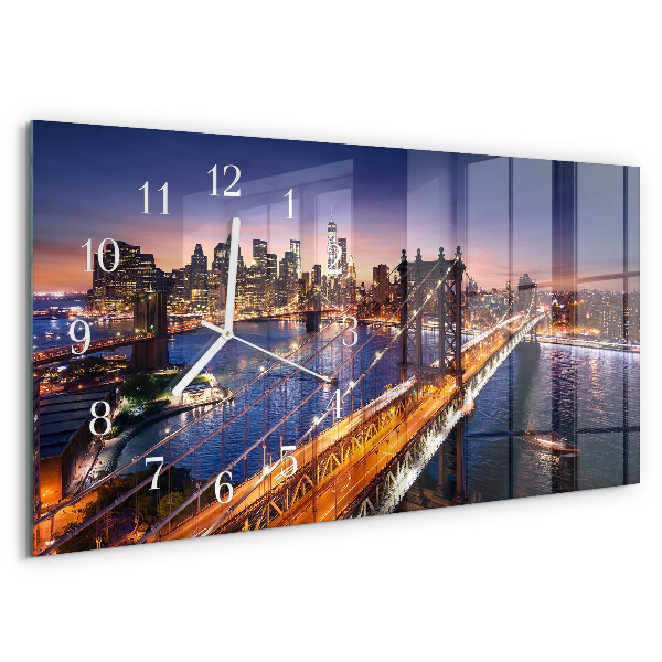Skleněné hodiny horizontální New York
