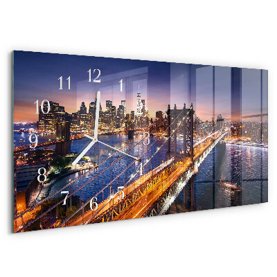 Skleněné hodiny horizontální New York