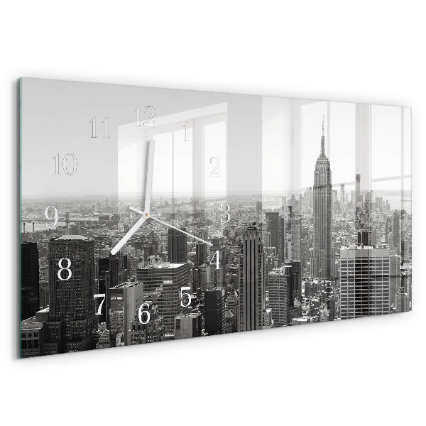 Skleněné hodiny horizontální New York