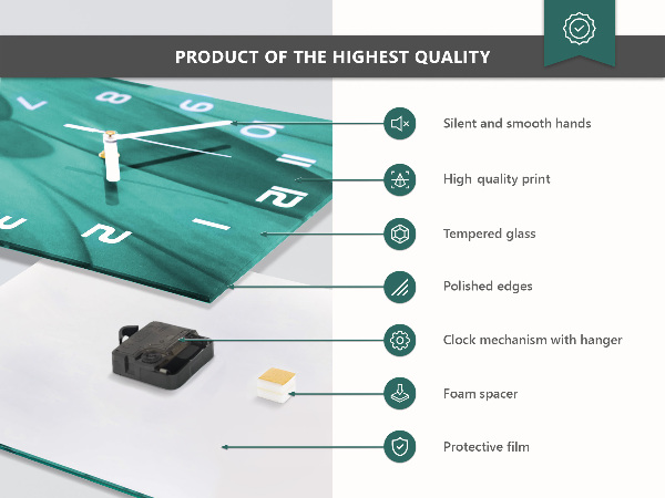 Skleněné hodiny vertikální Okresy
