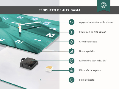 Skleněné hodiny vertikální Víno Příroda