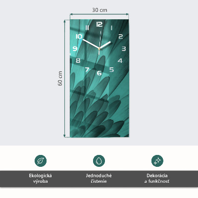 Skleněné hodiny vertikální Růže