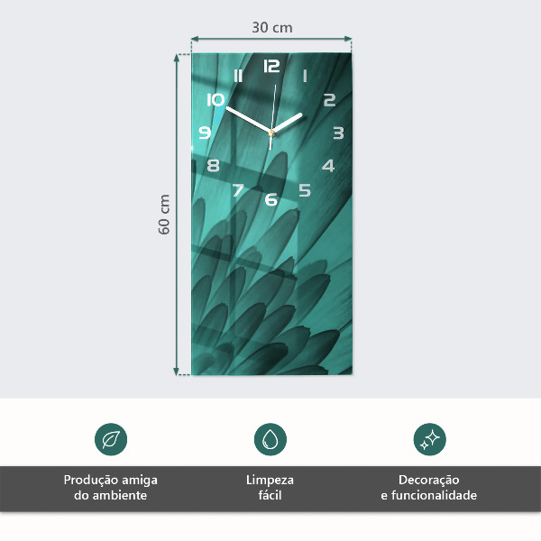 Skleněné hodiny vertikální Brokát