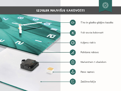Skleněné hodiny vertikální Slínek