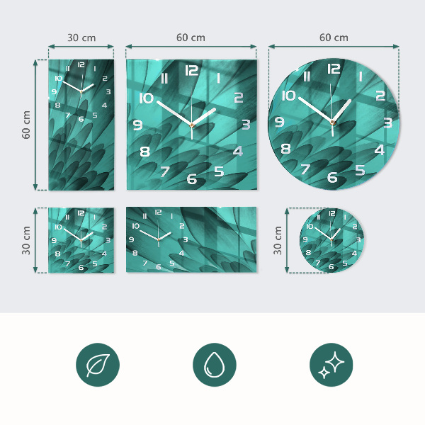 Skleněné hodiny vertikální Vzor