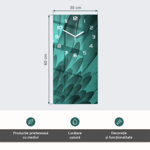 Skleněné hodiny vertikální Abstrakce