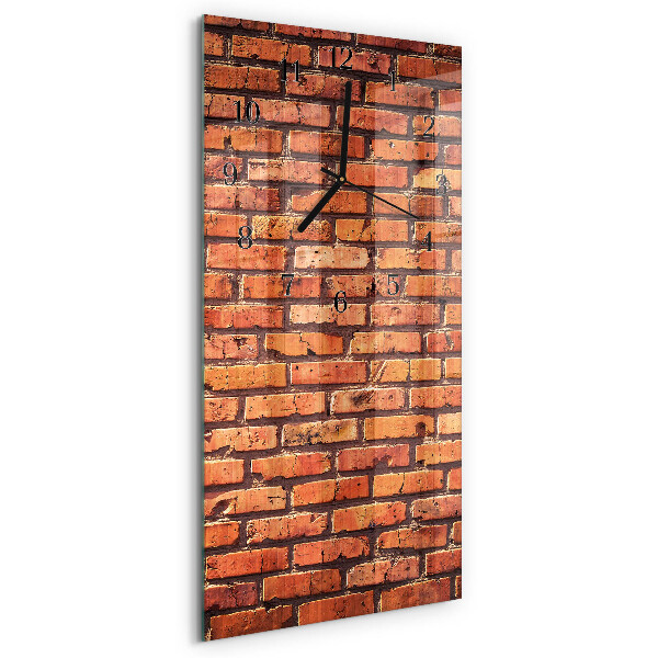 Skleněné hodiny vertikální Cihlová zeď