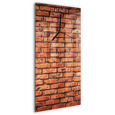 Skleněné hodiny vertikální Cihlová zeď