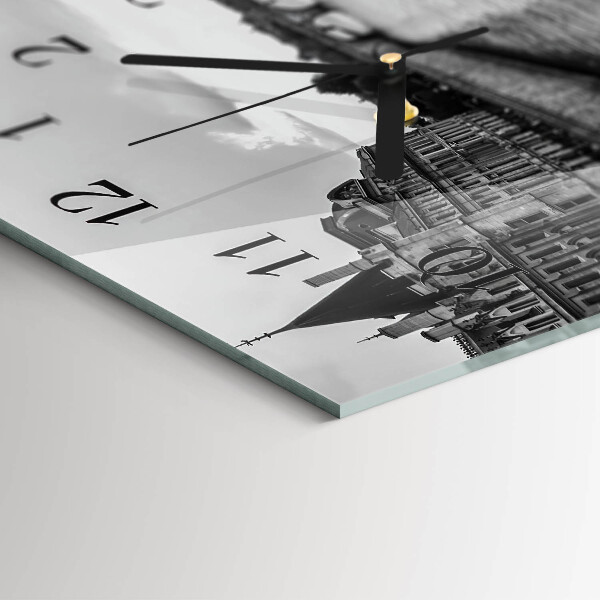 Skleněné hodiny horizontální Pařížské mosty