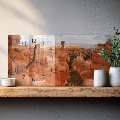 Skleněné hodiny horizontální Bryce Canyon