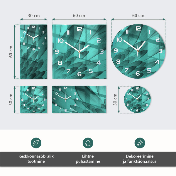 Skleněné hodiny horizontální Ovocný salát