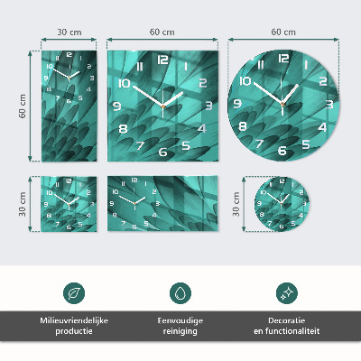 Skleněné hodiny horizontální Ovoce na vodě