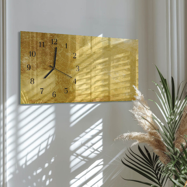 Skleněné hodiny horizontální Kovová textura