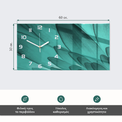 Skleněné hodiny horizontální Pampeliška