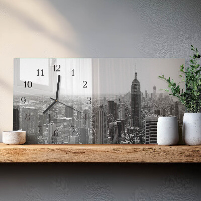 Skleněné hodiny horizontální New York
